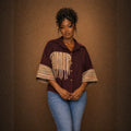 European and american cross-border women's clothing:  summer new fashion african plus size loose patchwork design shirt top