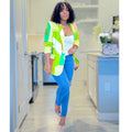 C6996 cross-border   independent station fashion women's long-sleeved printed blazer jacket