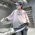 Boys' fall fashion streetwear sweatshirt - new  autumn collection - big kids' long-sleeve top - korean style, cool & trendy