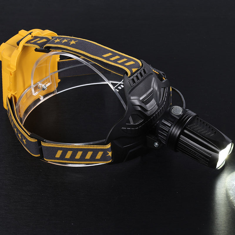 Cross-border new XHP50 strong light flashlight USB charging telescopic zoom remote shooting outdoor waterproof LED headlight