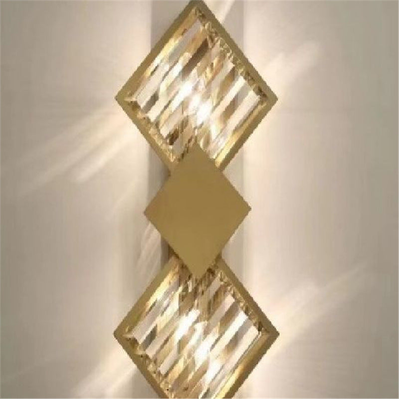 New arrivalaccessible luxury crystal wall lamp popular bedside living room background wall corridor aisle casualclassy wall lamp