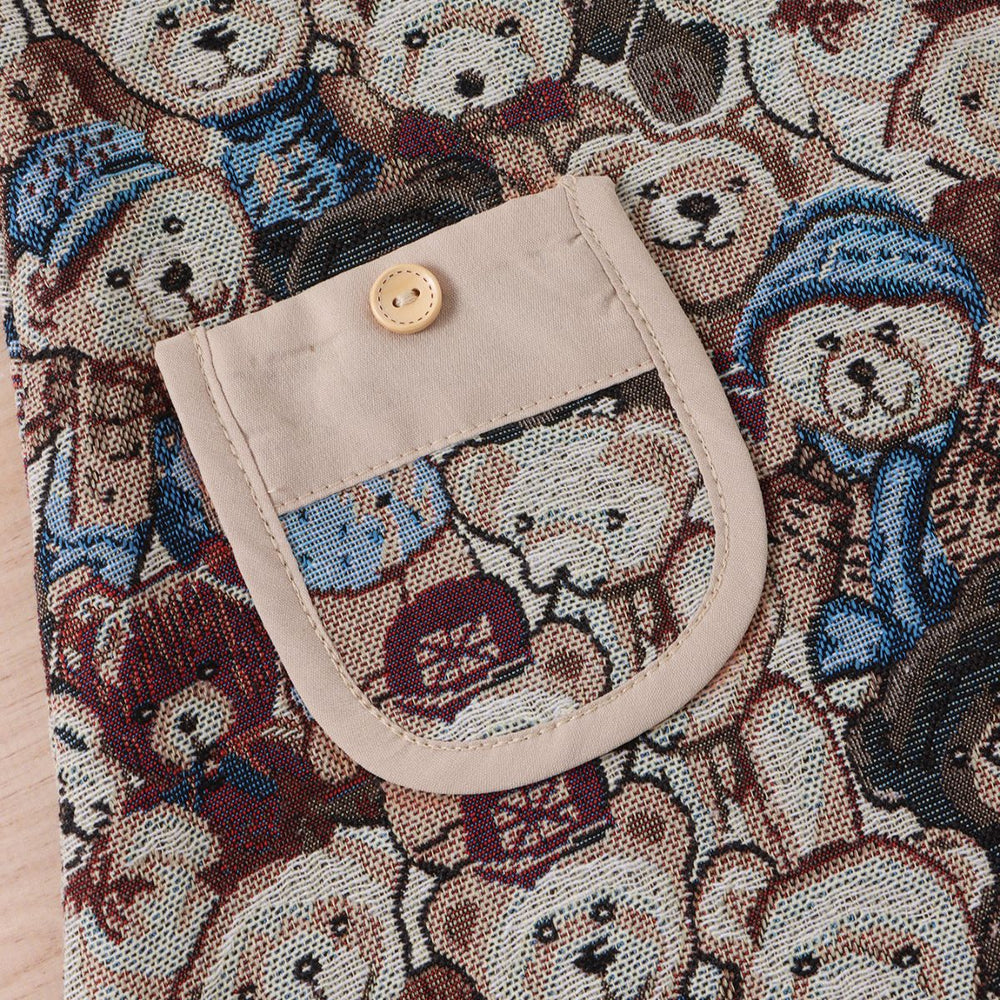 fall and winter send independent station new arrivaldress suspender embroiderbear vest vest two-piece set wholesale