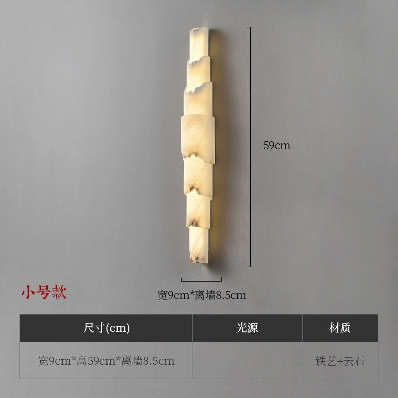 accessible luxury designer marble wall lamp bedside postmodern casual bedroom living room background atmosphere lamp