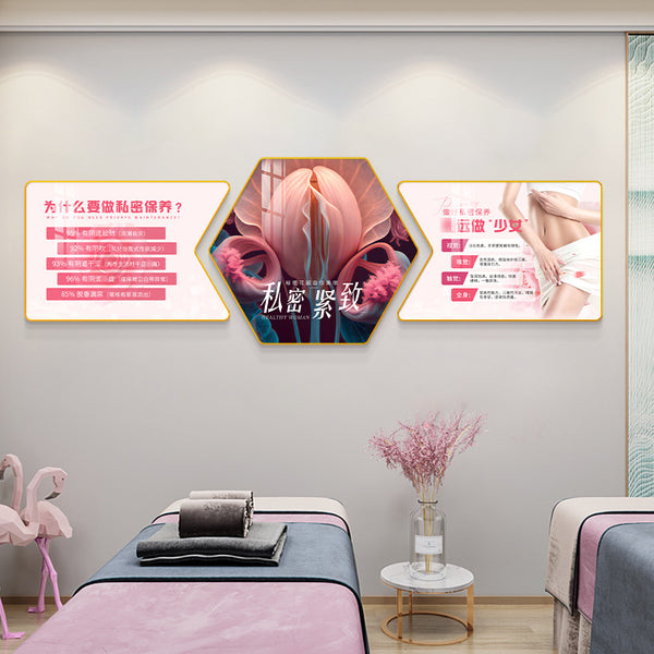 Beauty salon private room decorative painting confinement center hanging painting product health shop background wall postpartum tightening shrinkage mural
