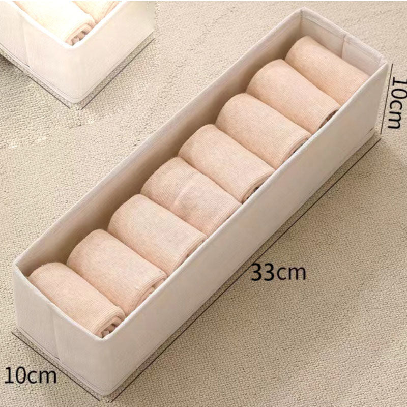 Clothing storage cabinet foldable storage socks underwear removable fabric cotton and linen finishing portable storage box