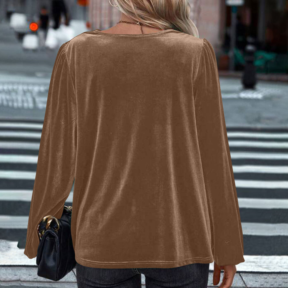 autumn/winter new arrivals: cross-border women's fashion - european & american style korean fleece turtleneck long sleeve top for women