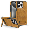 Leather stand foreign trade model compatible with iphone 16 phone case apple 17 pro max crystal shield magnetic protective cover 14