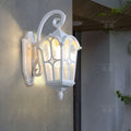 Solar powered wall light - modern waterproof outdoor lighting for villa gardens, patios, and balconies - white