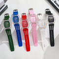 Transparent barrel-shaped new watch casualniche style cross-border richard series quartz watch barrel-shaped watch for men ⌚️