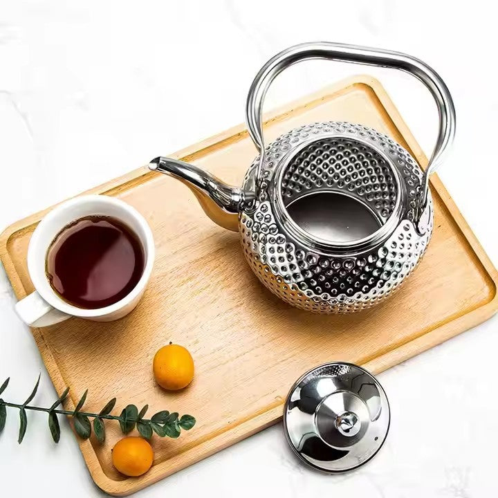 Bobo kettle cross-border hammered stainless steel old-fashioned teapot middle eastern spherical water kettle handle with filter restaurant for home