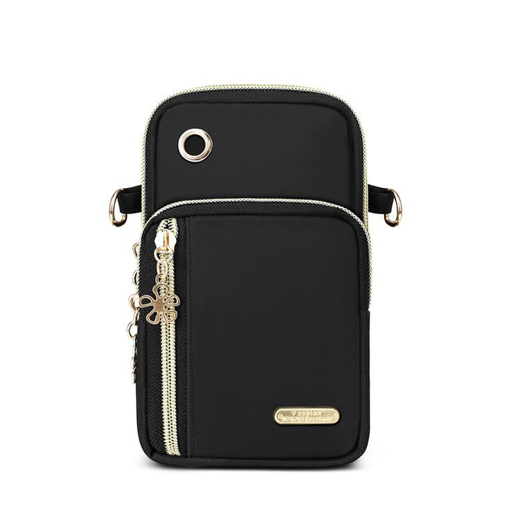 Simple vertical casual mobile phone bag women's Oxford cloth lightweight messenger bag outdoor commuting portable shoulder small square bag