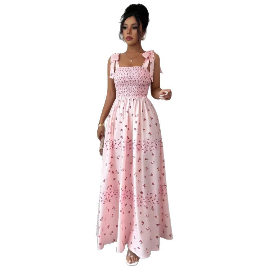 new arrival: sexy spaghetti strap, cinched waist, slit dress
