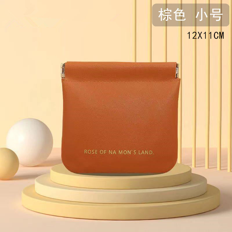 Automatic closure, shrapnel storage bag, data cable, earphone, portable storage bag, going out, cosmetics, cosmetic bag mouth, red envelope.