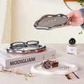 Customized internet celebrity jewelry ceramic entrance desktop storage ceramic plate asymmetrical photo prop display plate