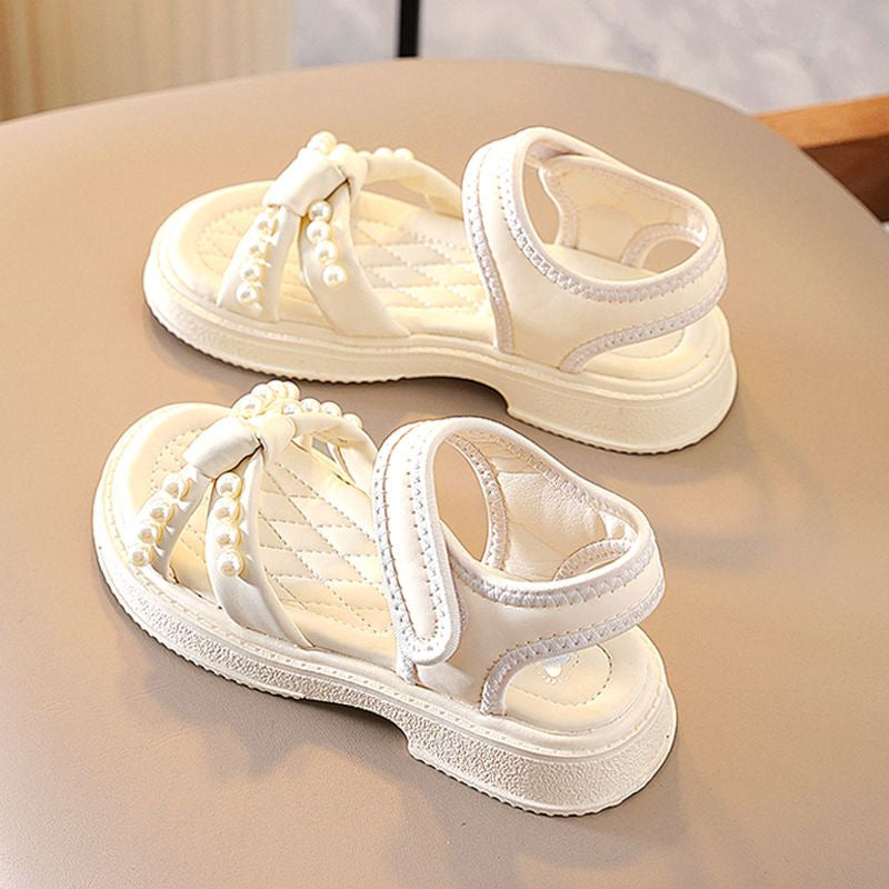 Girls' sandals: new summer  fashionable soft-soled princess beach slippers for girls and big kids