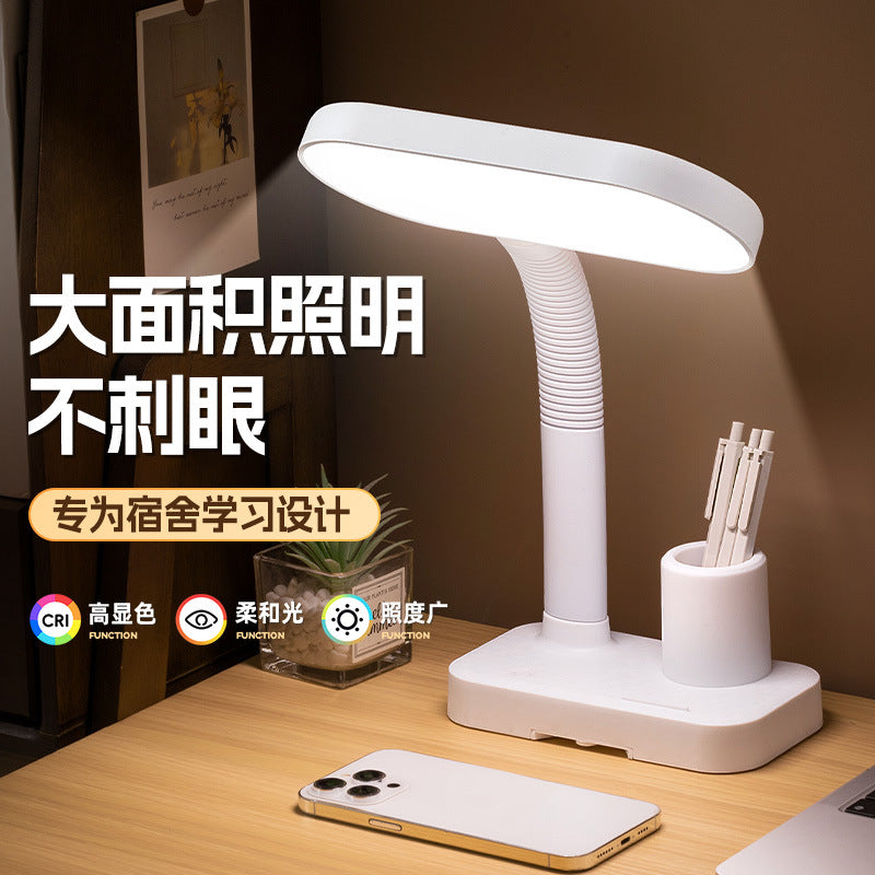 Eye-care desk lamp - adjustable gooseneck reading light for students and kids - protects eyesight for reading, studying, writing, and homework