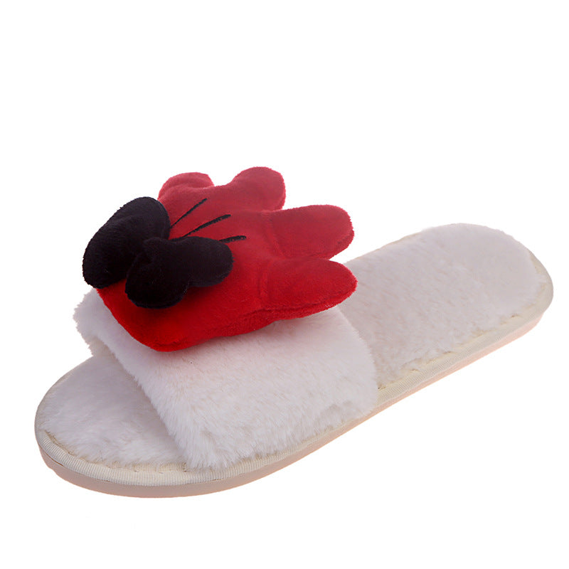 New arrivalinsgirlcasualhomecute cartoonfashion elements one-strap indoor casualstuffed slippers