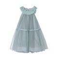 Girls' dress  summer korean style chic princess dress floral sleeveless mesh dress