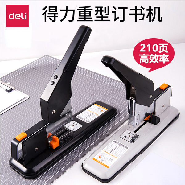 Deli Stapler 0399 Large Heavy Duty Thickened Longer Labor-saving Office Stapler 210 Pages Wholesale