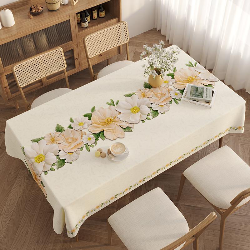 Waterproof and oil-proof pvc tablecloth, easy to clean, heat-resistant, soft glass dining table mat, light luxury high-end coffee table pad, tabletop cloth