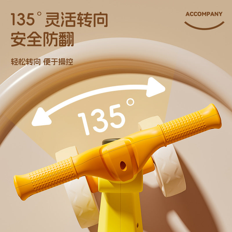 New children's balance car without pedals 1-3 year old baby scooter children's scooter four-wheel toddler yo-yo