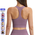 seamless threaded yoga vest i-shaped back tight bubble wrap sports intimates running fitness tops5518