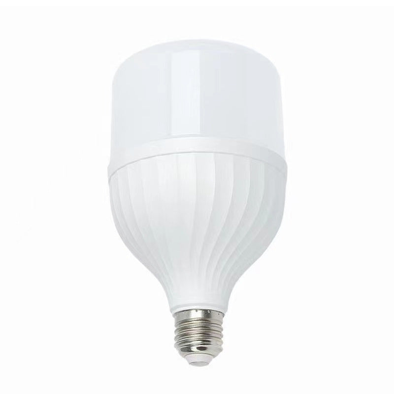 Customized led energy-saving lamp striped light bulb, high-brightness and power-saving shopping mall eye protection lighting ball bulb + white light E27 screw