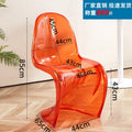 Pantone chair art light luxury dining chair popular transparent plastic chair scandinavian for home modern casual backrest makeup stool