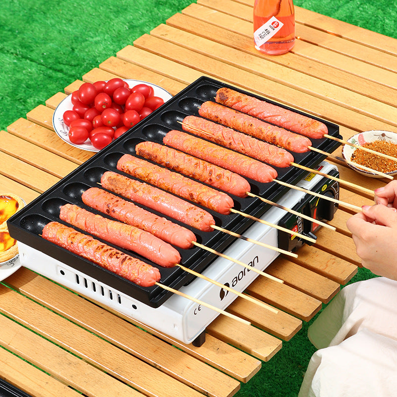 Sausage machine roadside stall commercial crispy starch sausage roasting machine night market stall cassette stove sausage plate mold aluminum alloy