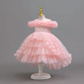 Ready-to-ship new children's formal dress - floral train princess dress for little girls, perfect for piano recitals and performances