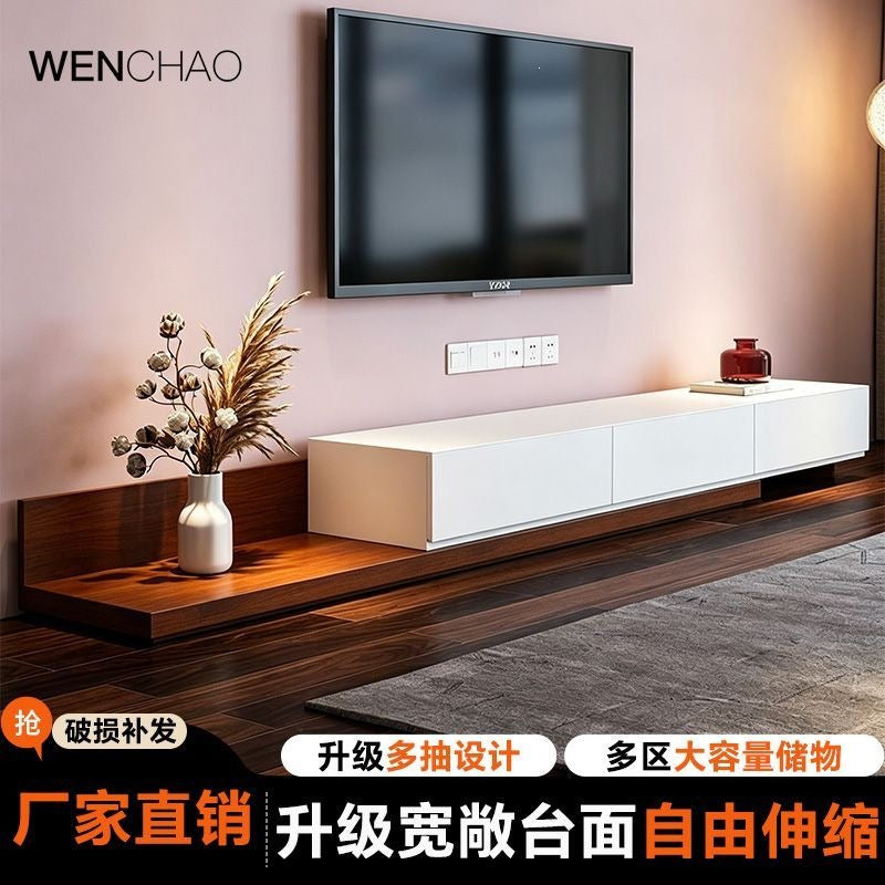 New arrivalcasual telescopic tv cabinet coffee table combination modern accessible luxury small apartment floor cabinet combination tv cabinet floor