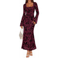 dopamine  autumn new arrival: high-end, elegant, and effortless long-sleeve mesh maxi dress