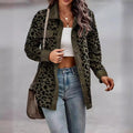 fashion women's leopard print button-down long sleeve jacket - autumn/winter collection (us & europe)