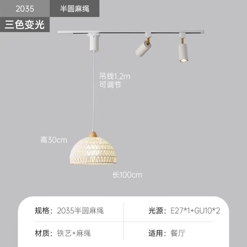 Restaurant track chandelier movable rocker arm universal adjustable telescopic french rotate dining table bar chandelier