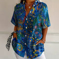 wholesale women's short-sleeved shirts, trendy shirt with hot-selling cross-border print designs, dropshipping available