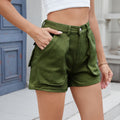 european and american clothing cross-border e-commerce  new elastic waist american style workwear denim casual shorts
