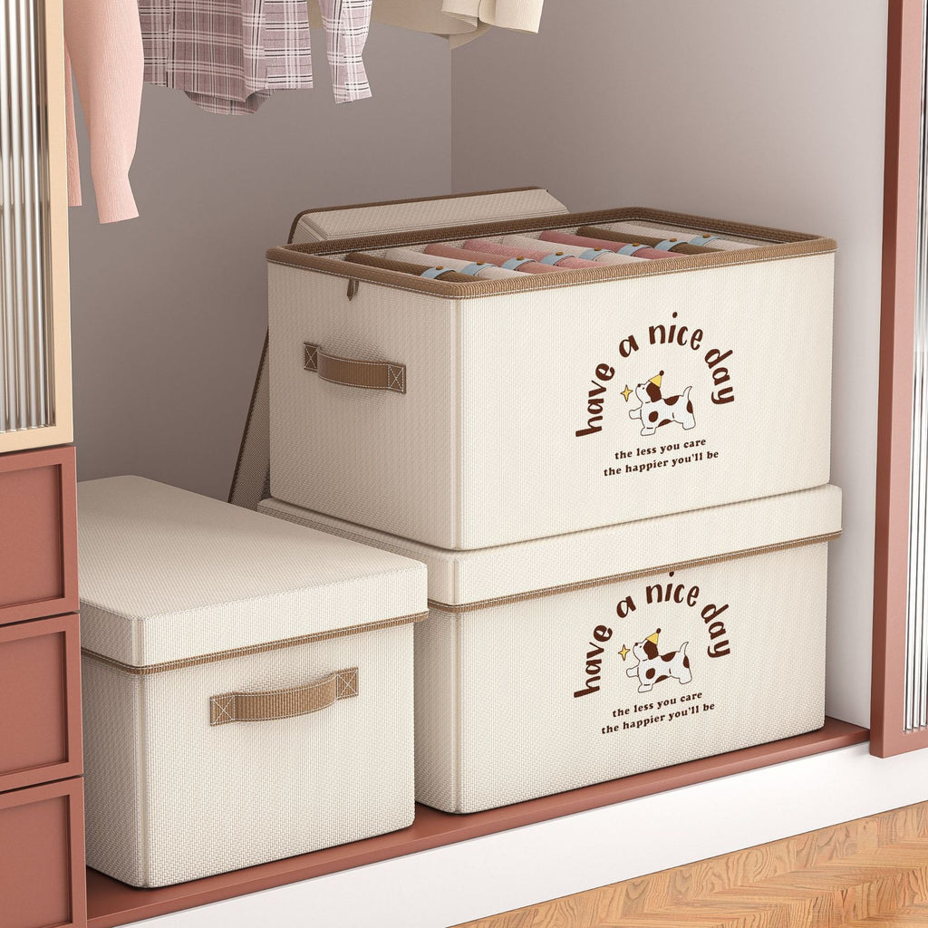 Star dog cloth heaven and earth cover art storage box household clothes clothing storage box large capacity folding wardrobe storage box