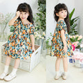 Spring & fallk-style children's clothing for children and girls, floral pastoral cotton baby a-line skirt, children's dress