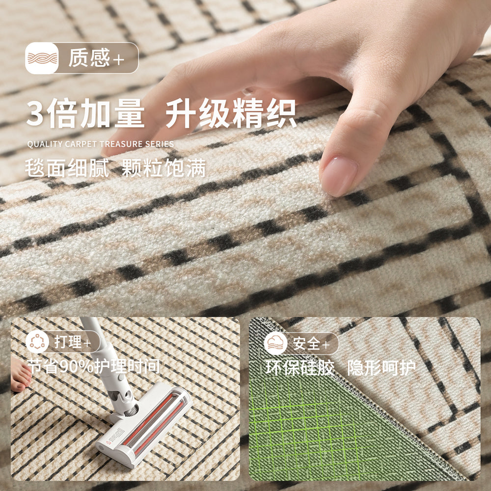 Carpet living room no-wash and wipeable nature medieval style bedroom bedside mat retrofor home coffee table sofa floor mat full cover