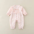 Baby spring & fall romper - newborn, 100-day celebration, baby girl princess floral bodysuit, outdoor outfit, crawling suit - new arrival