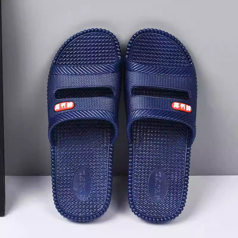 Home shoes men's and women's couple indoor slippers thickened quick-drying lightweight soft sole non-slip flat bottom hotel slippers bathroom