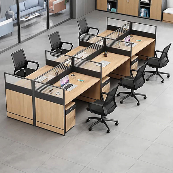 Simple desk, modern staff, table and chair combination, staff 4 manual seats, partition screen, finance 6 people, card seat table