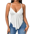 cross-border women's spring/summer new arrivals: sexy camisole, backless design, unique slim-fit top