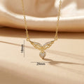 Popular popular style full diamond easiest for match heart wings necklace accessible luxury niche jewelry for women high-end non-fading clavicle chain