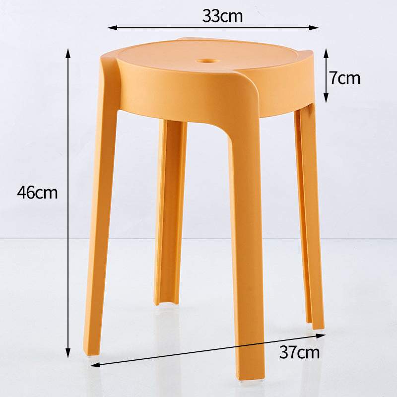 Thickened plastic stool for home strong and durable extra thick stackable casual modern windmill stool spare bench chair