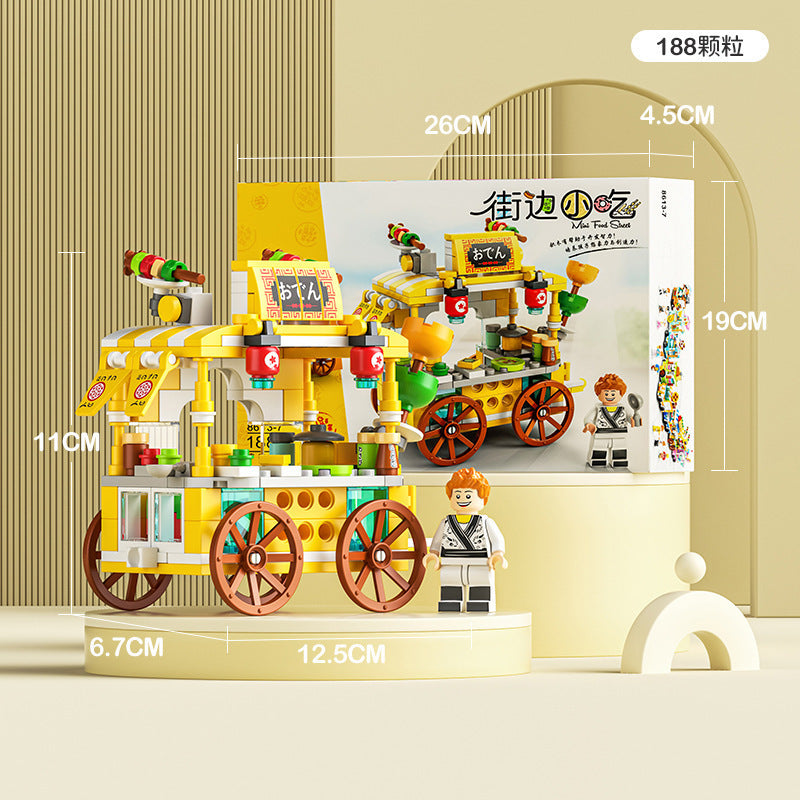 Compatible with lego duplo street view building blocks, educational puzzle toy, kindergarten gift, small box building blocks, wholesale