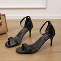 2025 summer new arrivals: french chic high-heeled sandals - elegant, minimalist black heels for summer