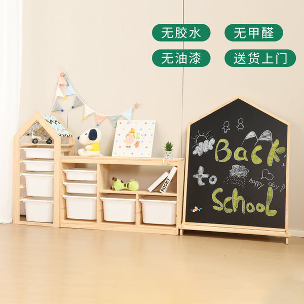 Baby Storage Cabinet Solid Wooden Clothing Supplies Locker Combination Drawer Type Montessori Children's Room Toy Storage Cabinet