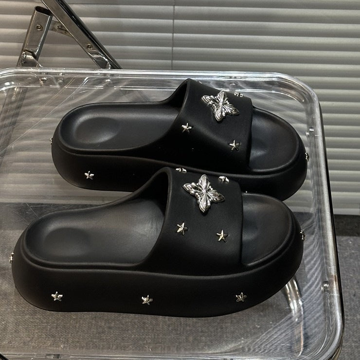 Thick sole star slippers for women summer outwearthick sole2026new arrivalsummerpopular beach outing sandals