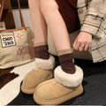 Frosted bread thick sole snow boots for women 2026winternew arrivalfleece-linedthickenedheattech short boots cotton shoes winteroutwear for women